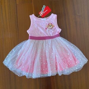 Patpat Paw Patrol Skye Sparkle Pink Sleeveless Tulle Dress, Size 2Y